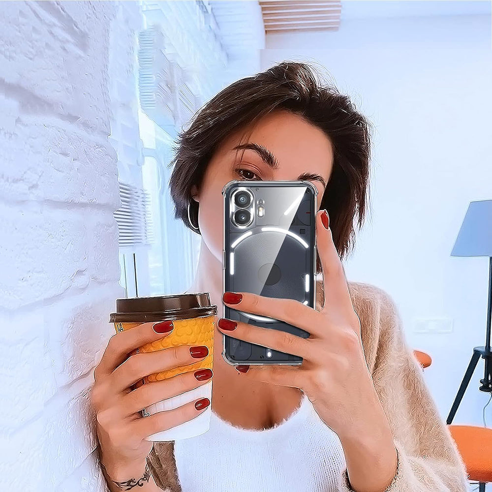 Hülle für Nothing Phone (2), Techsuit, stoßfest klar, transparent