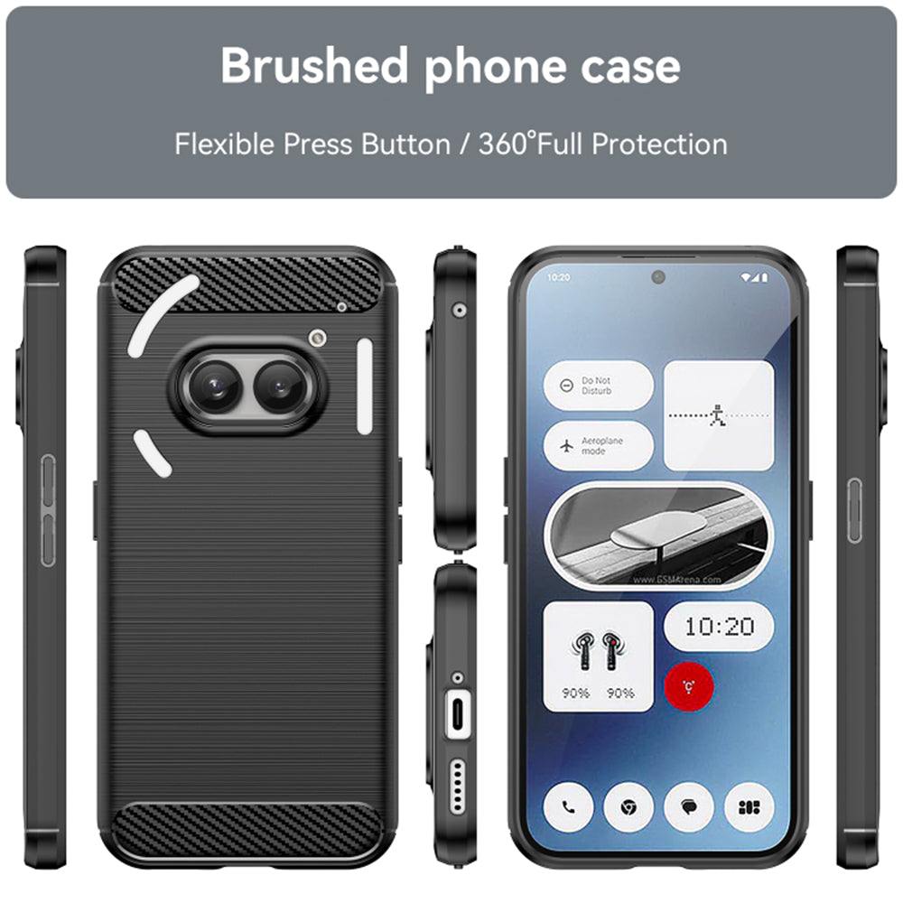 Hülle für Nothing Phone (2a) Plus / Phone (2a), Techsuit, Carbon, Schwarz