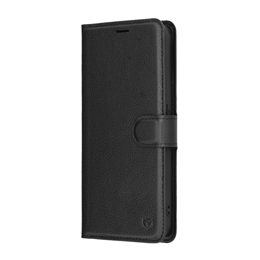 Hülle für Nothing Phone (3a) Lite, Techsuit, Leather Folio, Schwarz