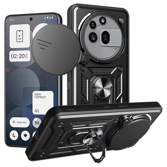 Hülle für Nothing Phone (3a) Pro, Techsuit, CamShield, Schwarz