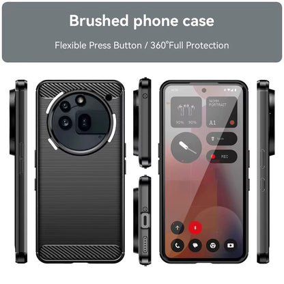 Case for Nothing Phone (3a) Pro, Techsuit, Carbon, Blue