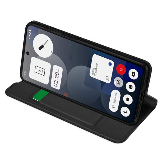 Hülle für Nothing Phone (3a) Pro, Techsuit, Magskin Book, Schwarz