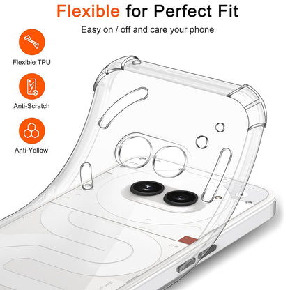 Case for Nothing Phone (3a) Pro, Techsuit, Shockproof Clear, Transparent