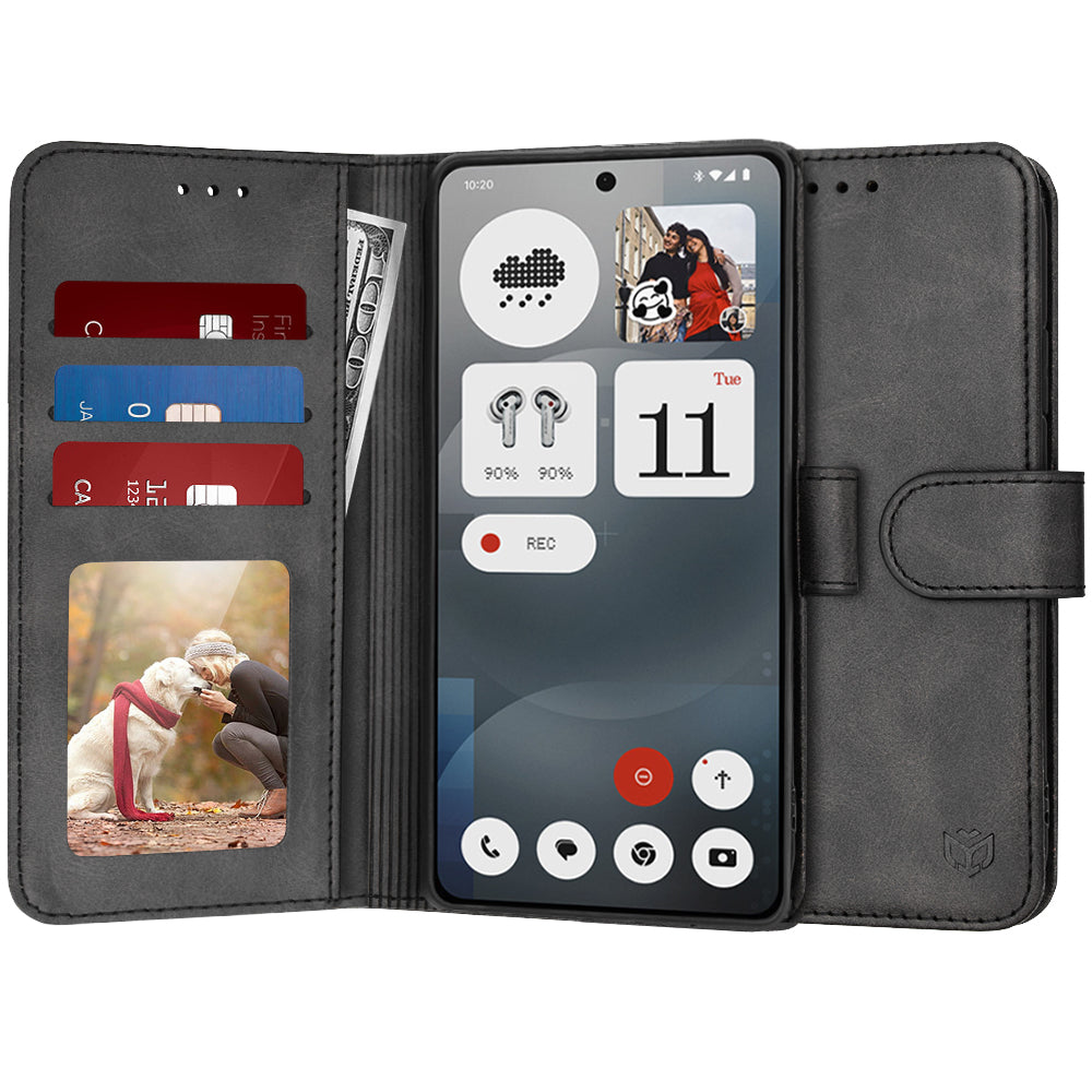 Case for Nothing Phone (3a), Techsuit, Diary Book, Black