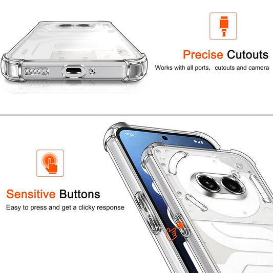 Hülle für Nothing Phone (3a), Techsuit, stoßfest klar, transparent