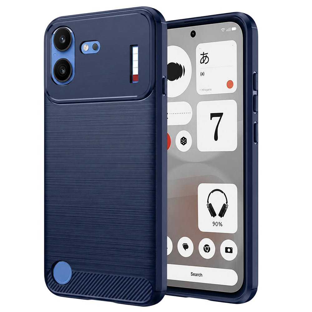 Hülle für Nothing Phone (4b), Techsuit, Carbon, Blau