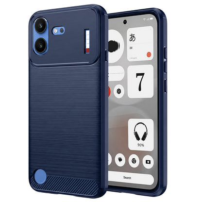 Hülle für Nothing Phone (4b), Techsuit, Carbon, Blau