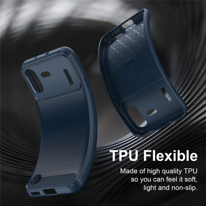 Hülle für Nothing Phone (4b), Techsuit, Carbon, Blau