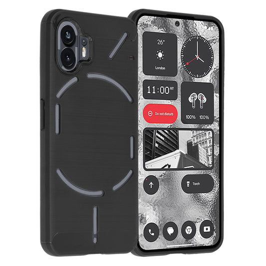 Hülle für Nothing Phone (2), Techsuit, Carbon, Schwarz