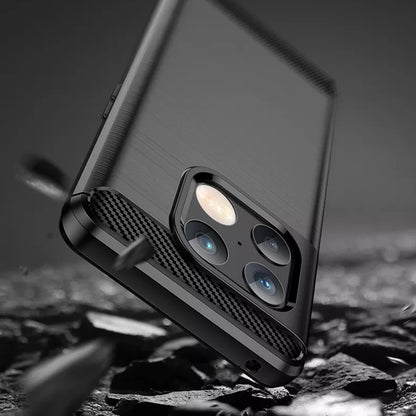 Hülle für OnePlus 10 Pro, Techsuit, Carbon, Schwarz