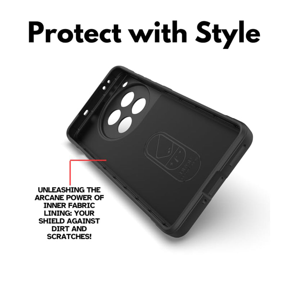 Case for OnePlus 12, Techsuit, Magic Shield, Black