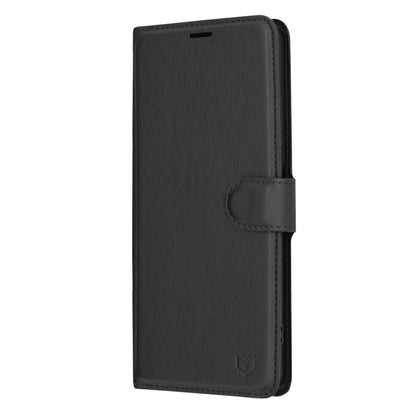 Case for OnePlus 12R, Techsuit, Leather Folio, Black