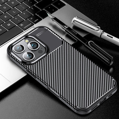 Hülle für OnePlus 13R, Techsuit, CarbonFiber, Schwarz