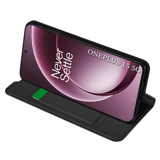 Hülle für OnePlus 15, Techsuit, Magskin Book, Schwarz