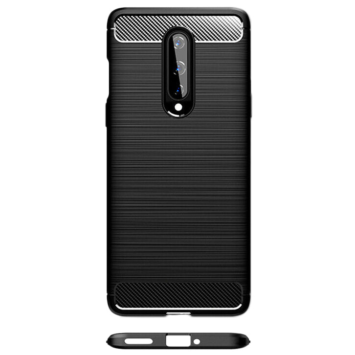Hülle für OnePlus 8, Techsuit, Carbon, Schwarz