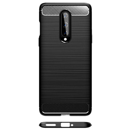 Hülle für OnePlus 8, Techsuit, Carbon, Schwarz
