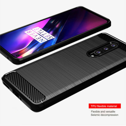 Hülle für OnePlus 8, Techsuit, Carbon, Schwarz