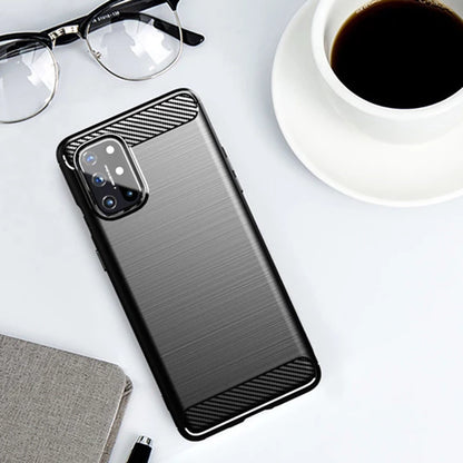 Hülle für OnePlus 8T, Techsuit, Carbon, Schwarz
