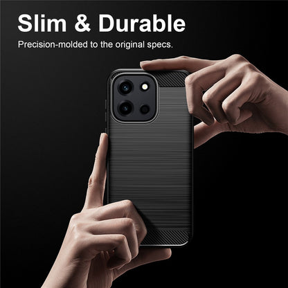 Hülle für OnePlus Nord 6, Techsuit, Carbon, Blau