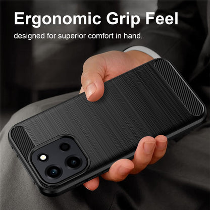 Hülle für OnePlus Nord 6, Techsuit, Carbon, Blau
