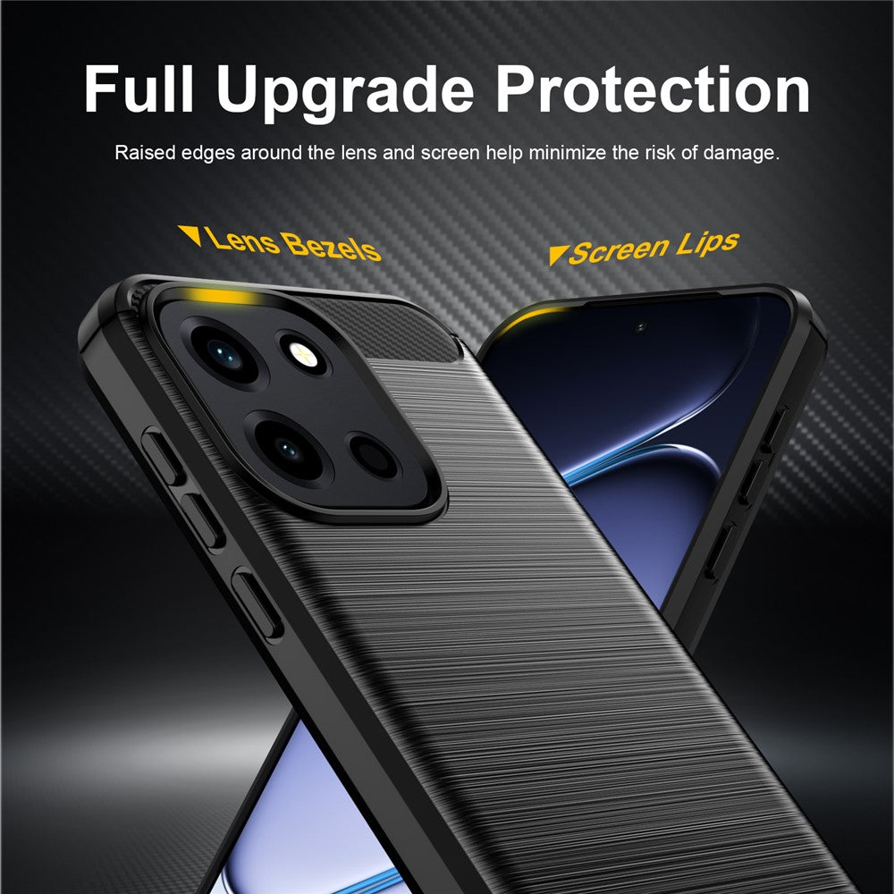 Hülle für OnePlus Nord 6, Techsuit, Carbon, Blau