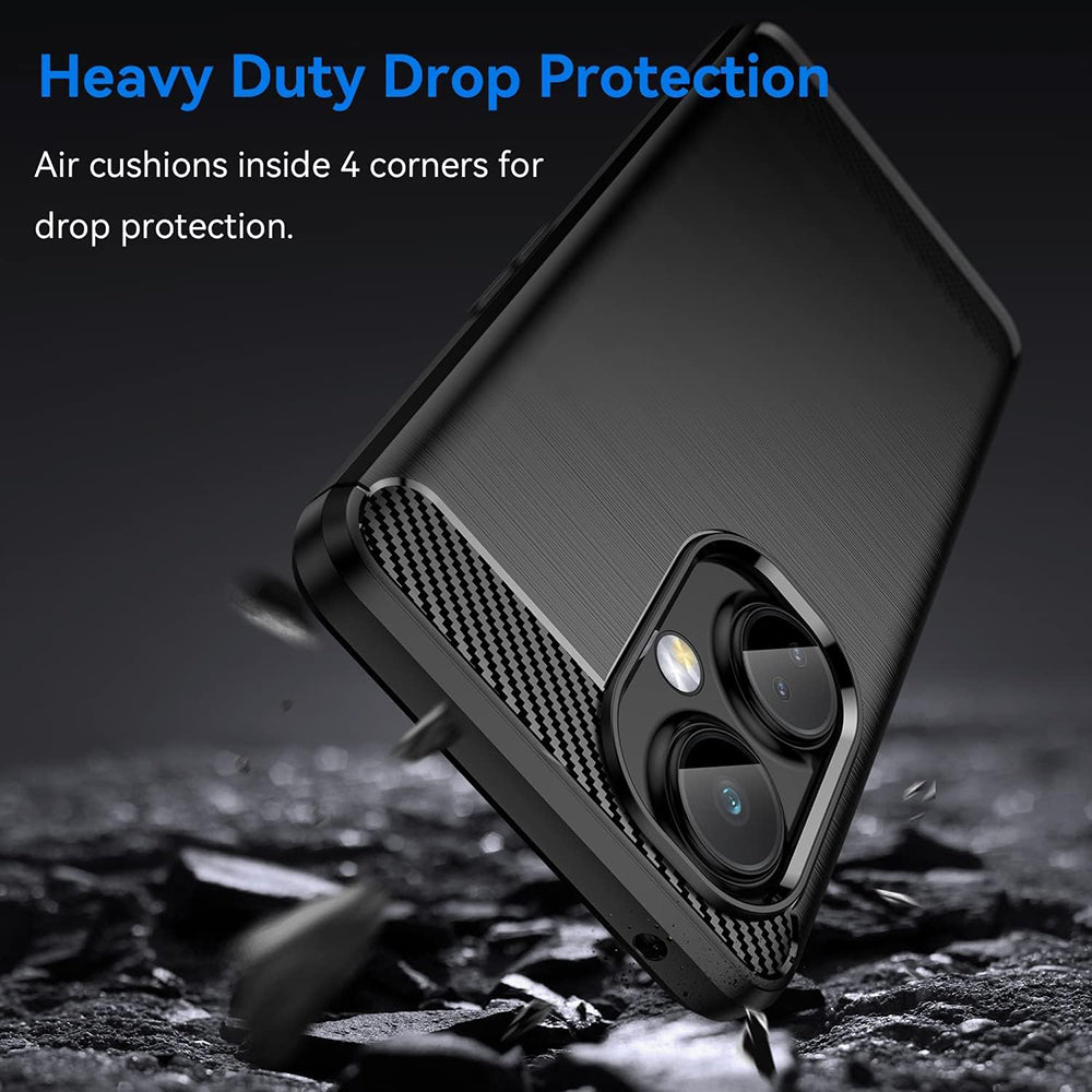 Case for OnePlus Nord CE 3 Lite, Techsuit, Carbon, Black
