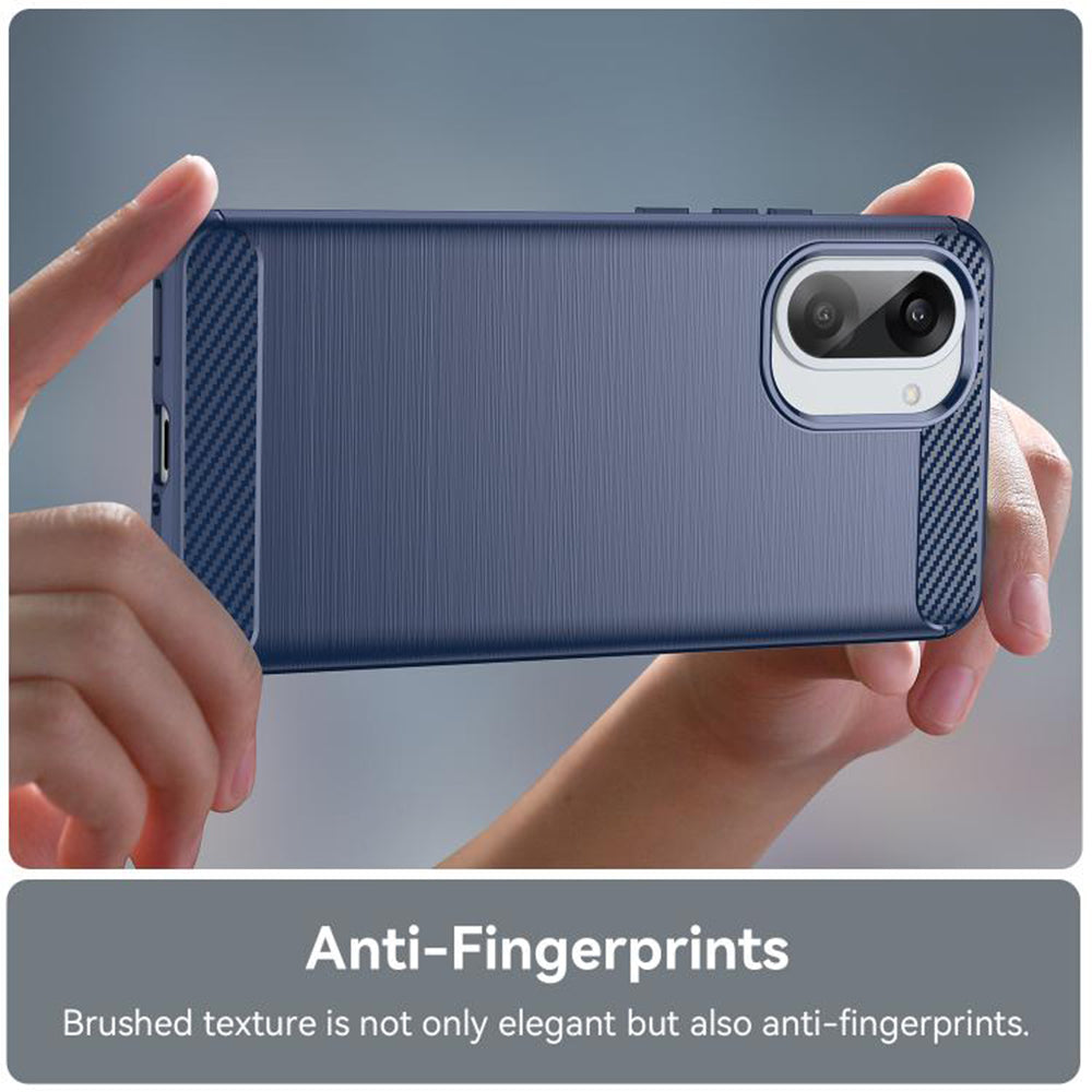 Hülle für OnePlus Nord CE5, Techsuit, Carbon, Blau