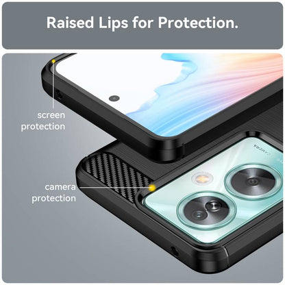Hülle für OnePlus Nord N30 SE / Oppo A79, Techsuit, Carbon, Schwarz