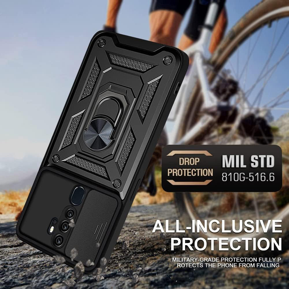 Case for Oppo A5 4G, Techsuit, CamShield, Black
