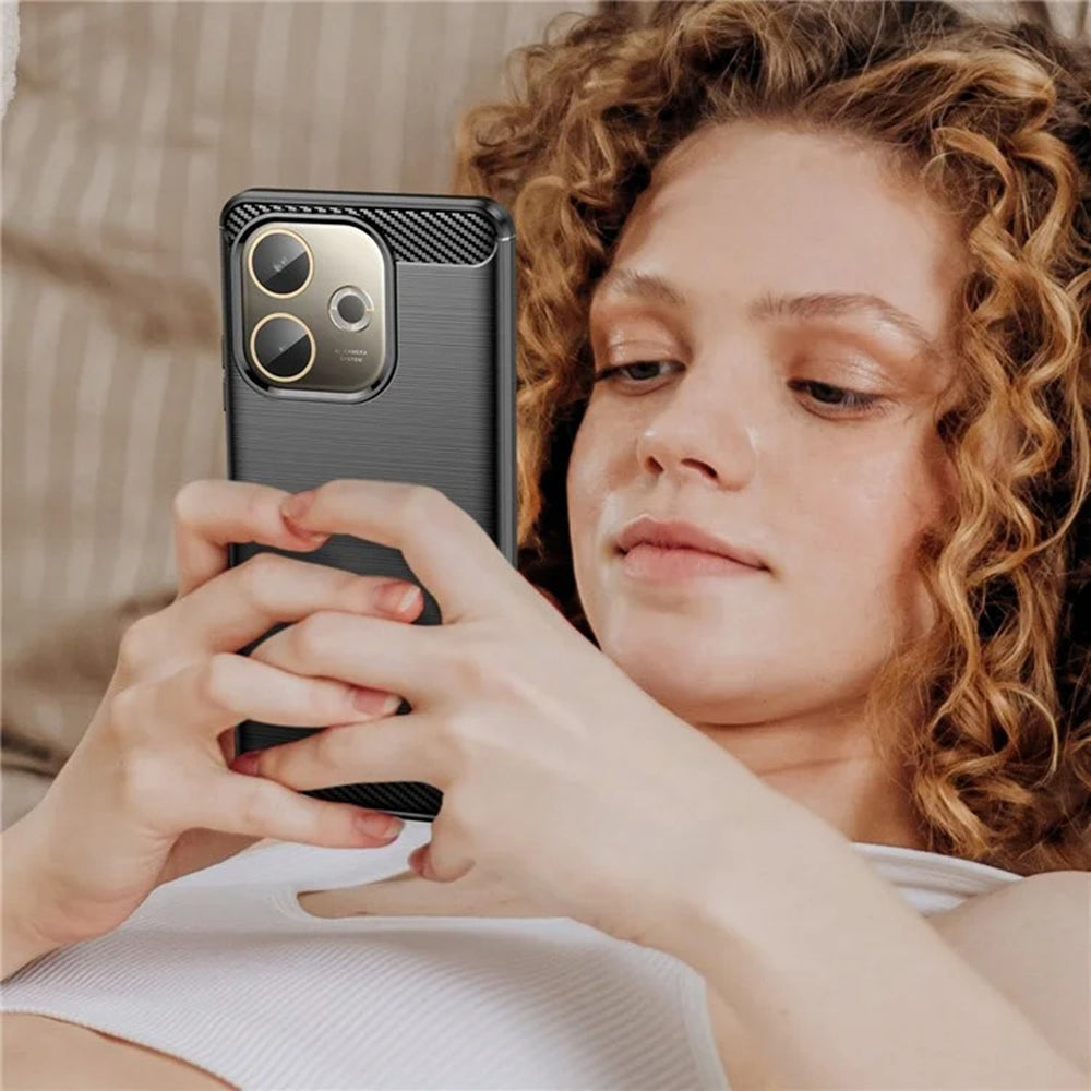 Hülle für Oppo A5 Pro 4G / A5 Pro, Techsuit, Carbon, Schwarz