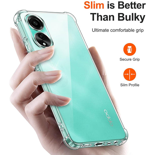 Hülle für Oppo A58 4G, Techsuit, stoßfest klar, transparent
