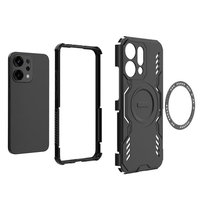 MagSafe Hülle für Oppo A6 Pro 5G / A6 Pro 4G, Techsuit, ArmorMag, Schwarz