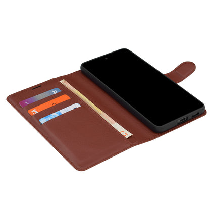 Hülle für Oppo A6 Pro 5G / A6 Pro 4G, Techsuit, Leder-Folio, Braun
