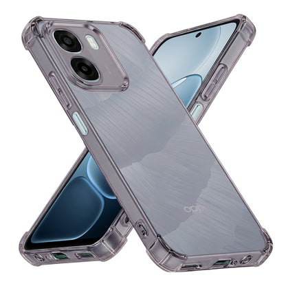 Hülle für Oppo A6k 4G / A6x 4G / A6x, Techsuit, stoßfest transparent, rauchfarben