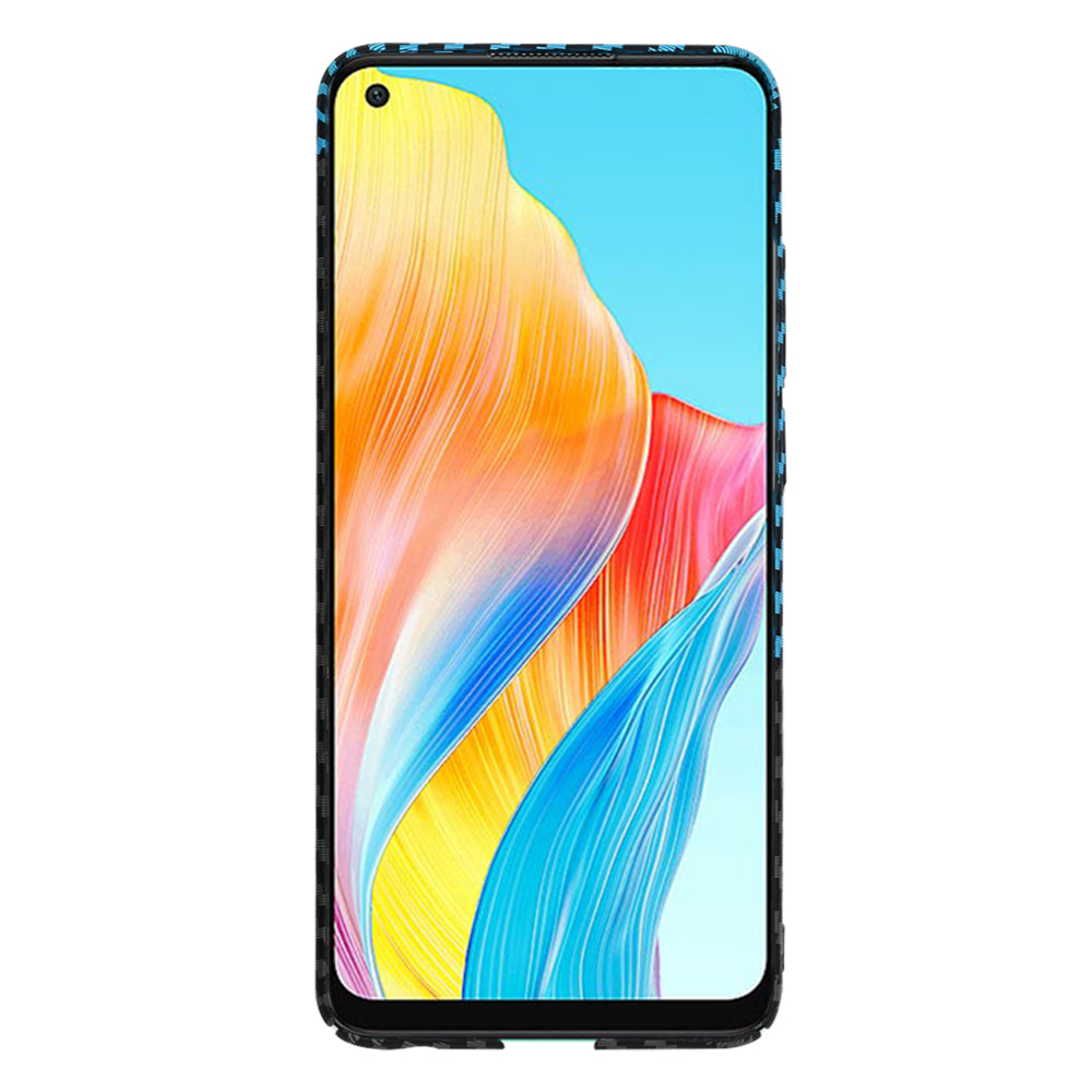 Hülle für Oppo A78 4G, Techsuit, Carbonite FiberShell, Schwarz Blau