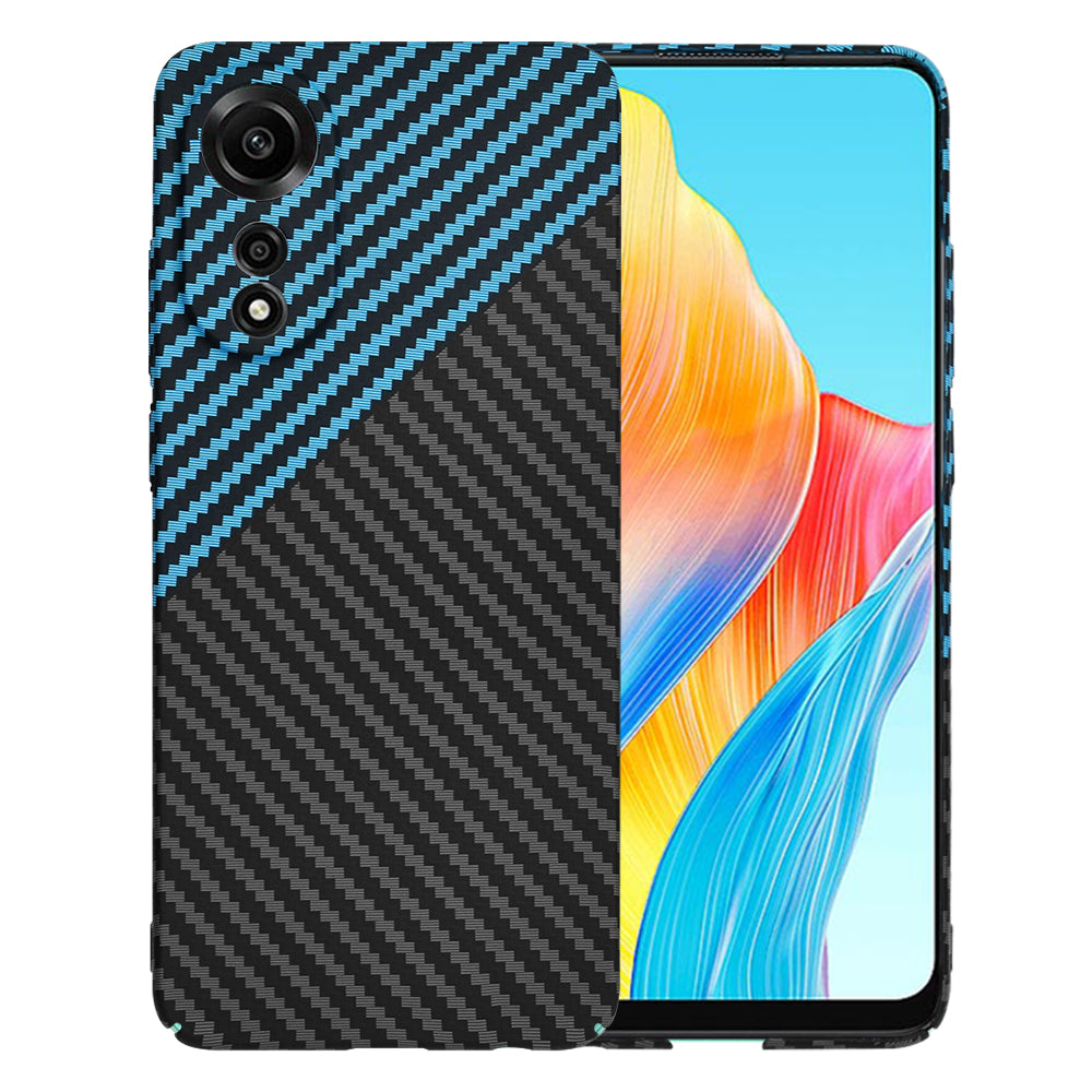 Hülle für Oppo A78 4G, Techsuit, Carbonite FiberShell, Schwarz Blau