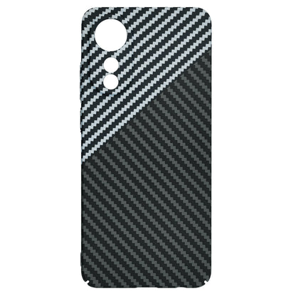 Hülle für Oppo A78 4G, Techsuit, Carbonite FiberShell, Schwarz Grau
