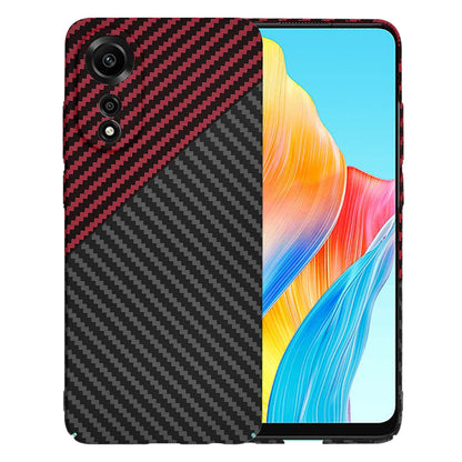 Hülle für Oppo A78 4G, Techsuit, Carbonite FiberShell, Schwarz Rot
