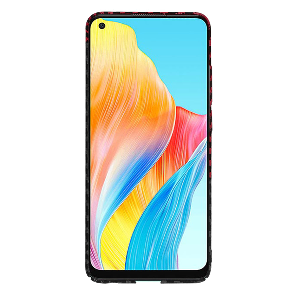 Hülle für Oppo A78 4G, Techsuit, Carbonite FiberShell, Schwarz Rot