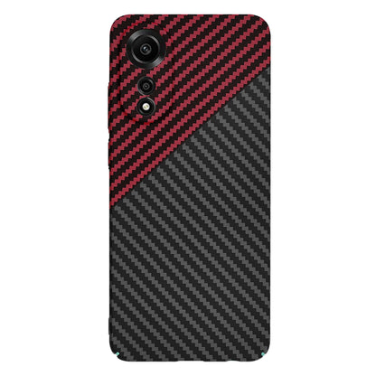Hülle für Oppo A78 4G, Techsuit, Carbonite FiberShell, Schwarz Rot