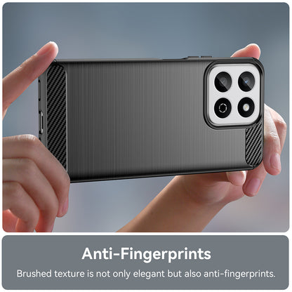 Hülle für Oppo A80, Techsuit, Carbon, Schwarz