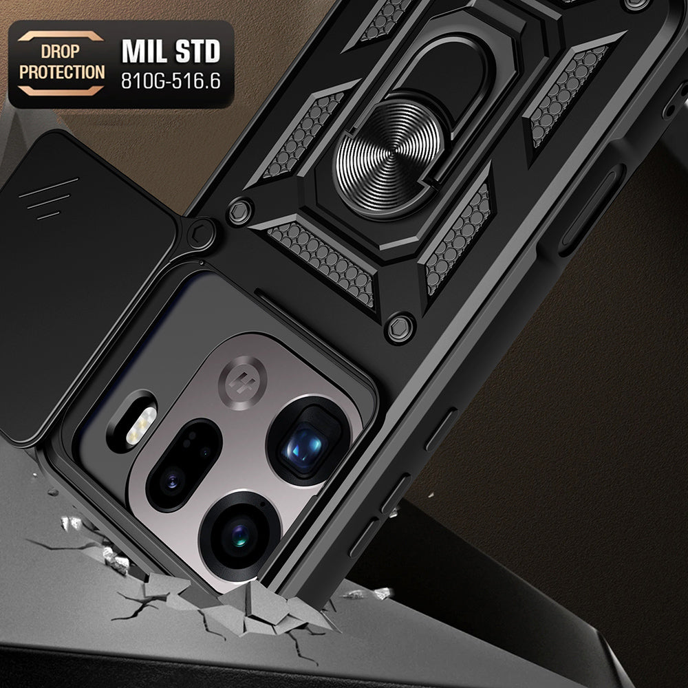 Hülle für Oppo Find X9 Pro, Techsuit, CamShield, Schwarz