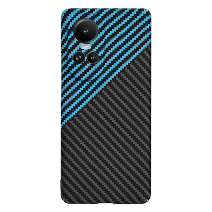 Hülle für Oppo Reno10 / Reno10 Pro, Techsuit, Carbonite FiberShell, Schwarz Blau