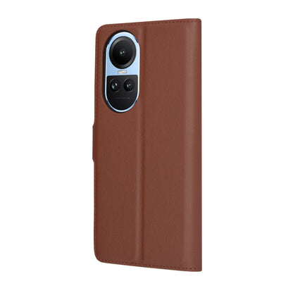 Hülle für Oppo Reno10 / Reno10 Pro, Techsuit, Leder-Folio, Braun
