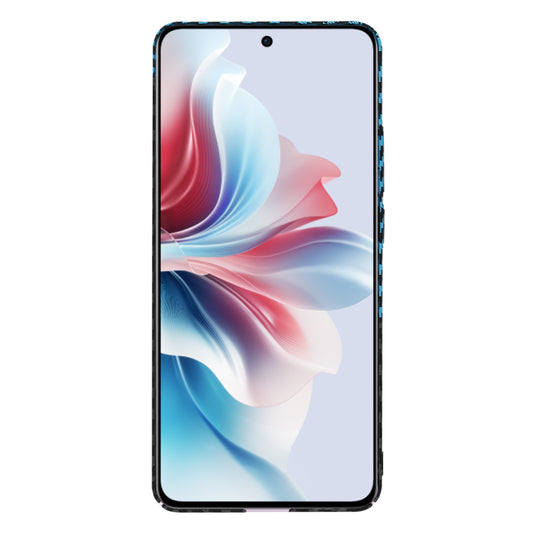 Hülle für Oppo Reno11 F, Techsuit, Carbonite FiberShell, Schwarz Blau