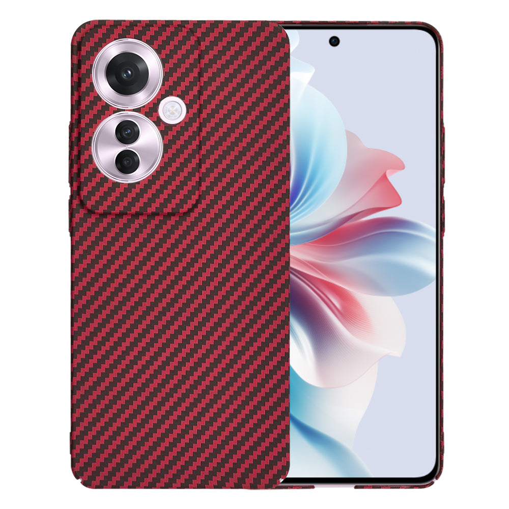 Hülle für Oppo Reno11 F, Techsuit, Carbonite FiberShell, Rot