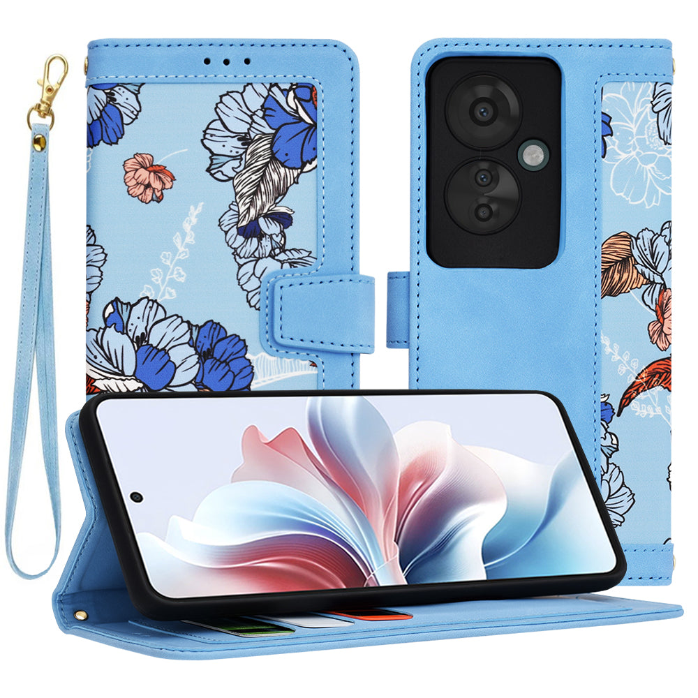 Hülle für Oppo Reno11 F, Techsuit, FlipCraft, Blau
