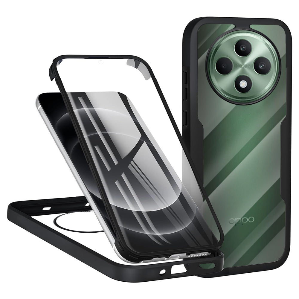 Hülle für Oppo Reno12 FS 5G / Reno12 FS 4G / Reno12 F 4G / Reno12 F, Techsuit, ColorVerse 360, Schwarz