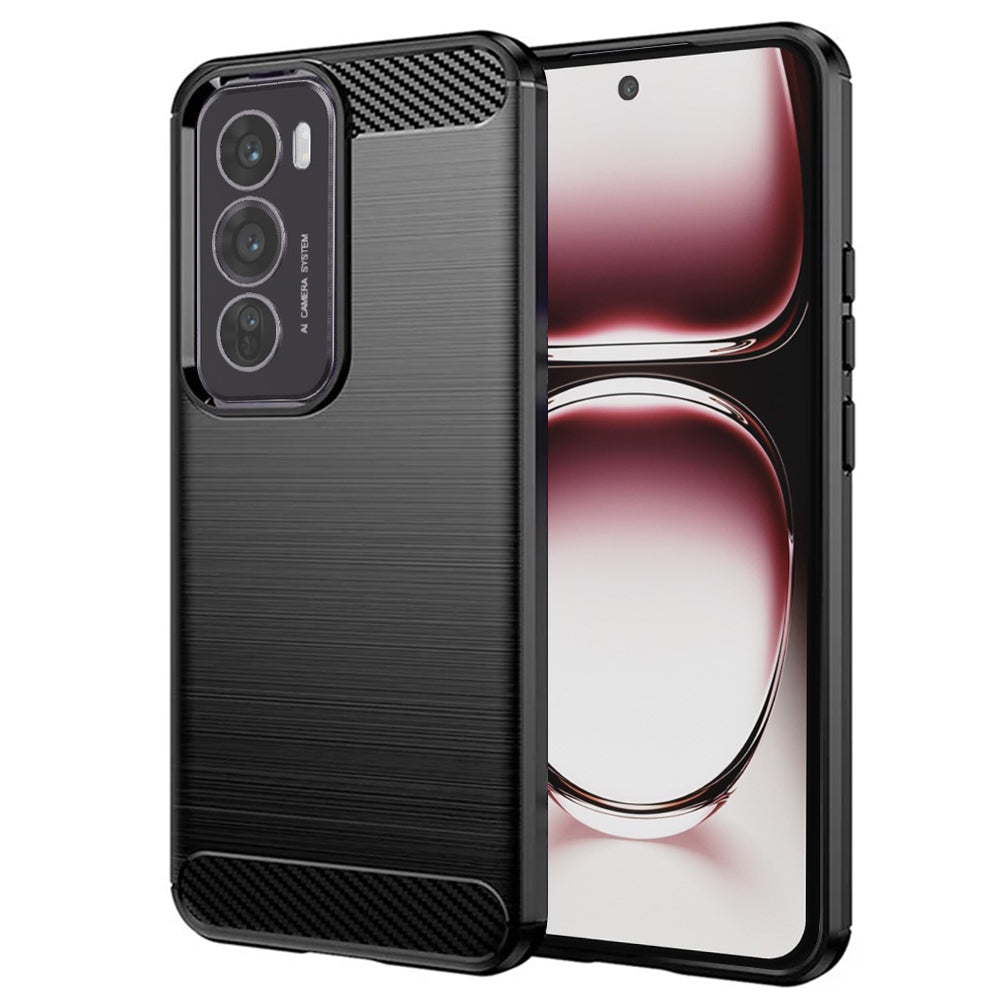 Case for Oppo Reno12 Pro, Techsuit, Carbon, Black