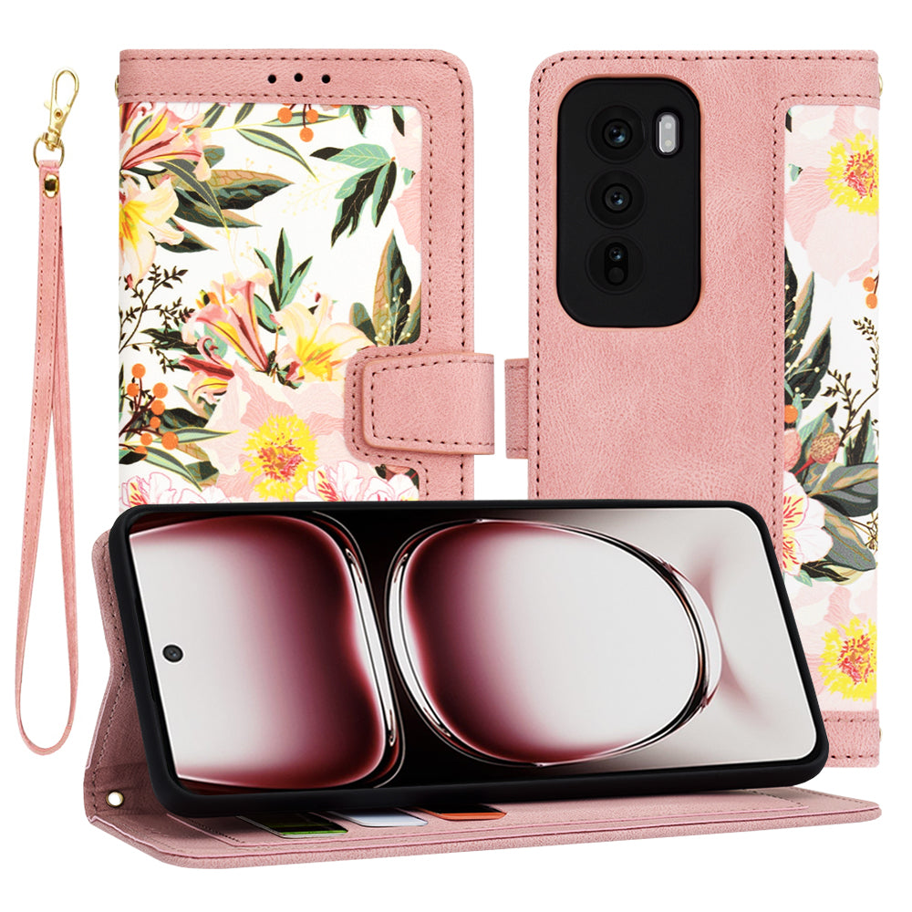 Hülle für Oppo Reno12 Pro, Techsuit, FlipCraft, Rosa